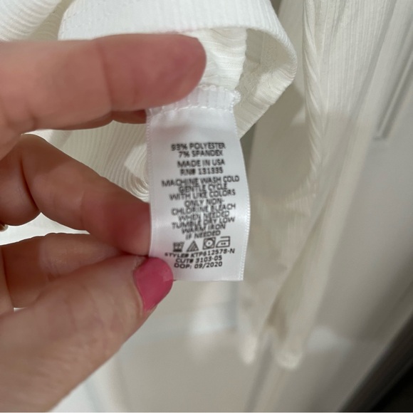 Socialite long sleeve scoop neck top in ivory color - Picture 5 of 9